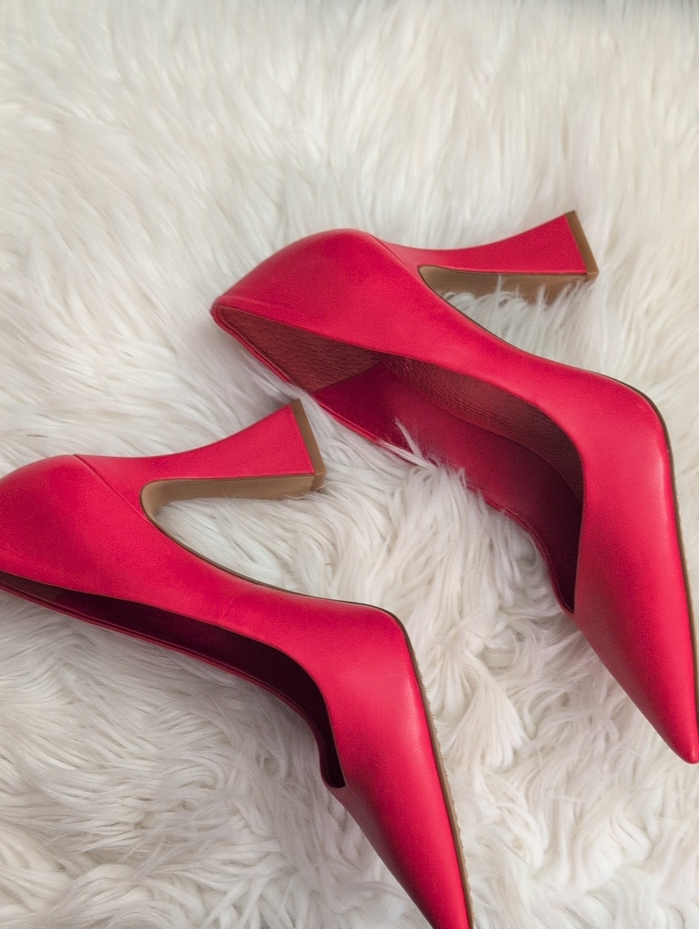 Vince Camuto Bright Red Pointed-Toe Stiletto Pumps - Picture 4 of 5